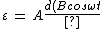 \varepsilon \, =\, A\frac { d(Bcos\omega t) }{dt  }